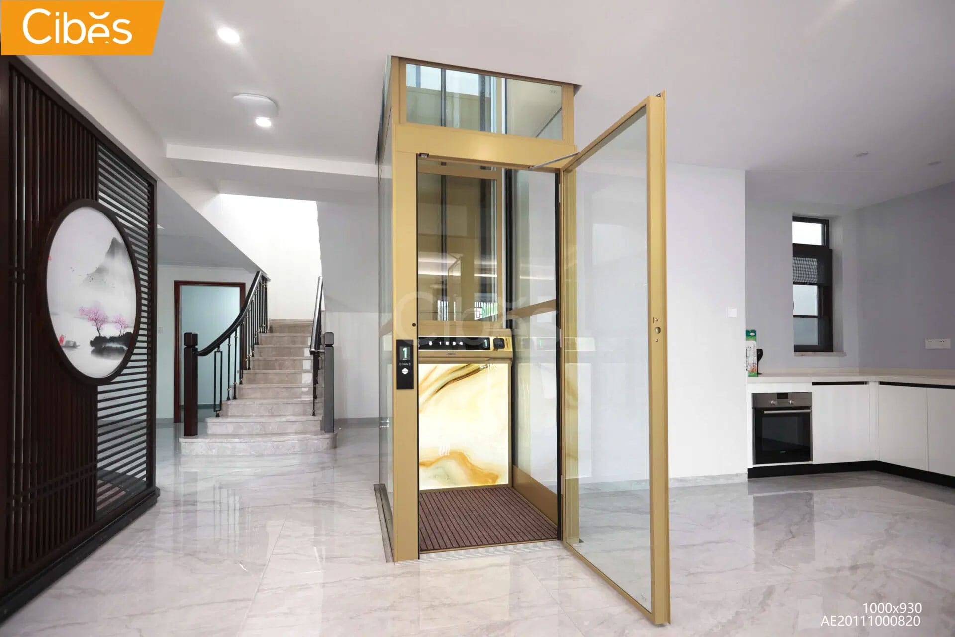 cibes lift v80 small home lift 1 sq m ลิฟท์ขนาดเล็กของ Cibes Lift ที่มีขนาดเพียง 1 ตร.ม.