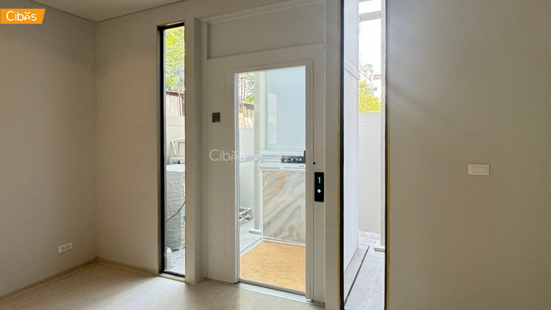 Cibes lift home elevato Voyager Aurora Cibes VOYAGER Aurora ลิฟท์บ้าน 4 ชั้น สี Morning Mist (ขนาด 900×1217)| ภาพตัวอย่างลิฟท์บ้าน