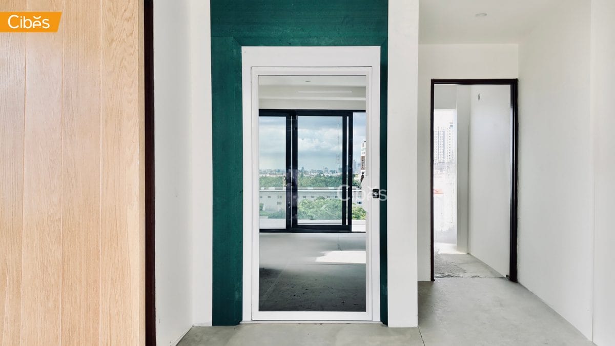 Cibes lift home elevator V70E 6 stops 1 Cibes V70 Elegance ลิฟท์บ้าน 6 ชั้น สี Organic Signal White (ขนาด 1110×1450)| ภาพตัวอย่างลิฟท์บ้าน