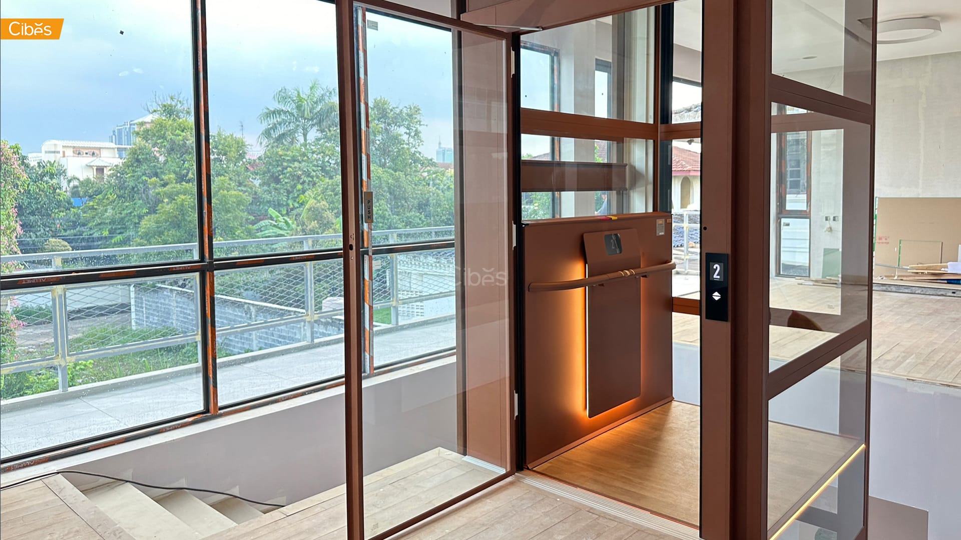 Cibes AIR ลิฟท์บ้าน 2 ชั้น Standard สี Oxide 2 (ขนาด 1100 x 1467)| ภาพตัวอย่างลิฟท์บ้าน