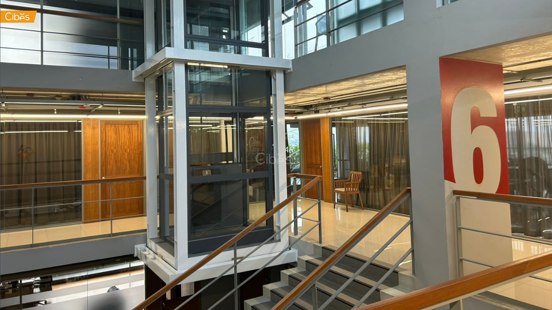 IMC Cibes Air home elevator Cibes AIR ลิฟท์บ้าน 2 ชั้น Standard สี Glacial Slate Grey (ขนาด 1100 x 1467)| ภาพตัวอย่างลิฟท์บ้าน