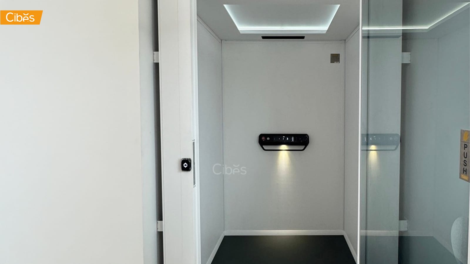 K.Chomsorn V70 Cibes V70 Elegance | Luxury Home Lift 3 Floors with Organic Signal White (Size 1210×1315)| ภาพตัวอย่างลิฟท์บ้าน