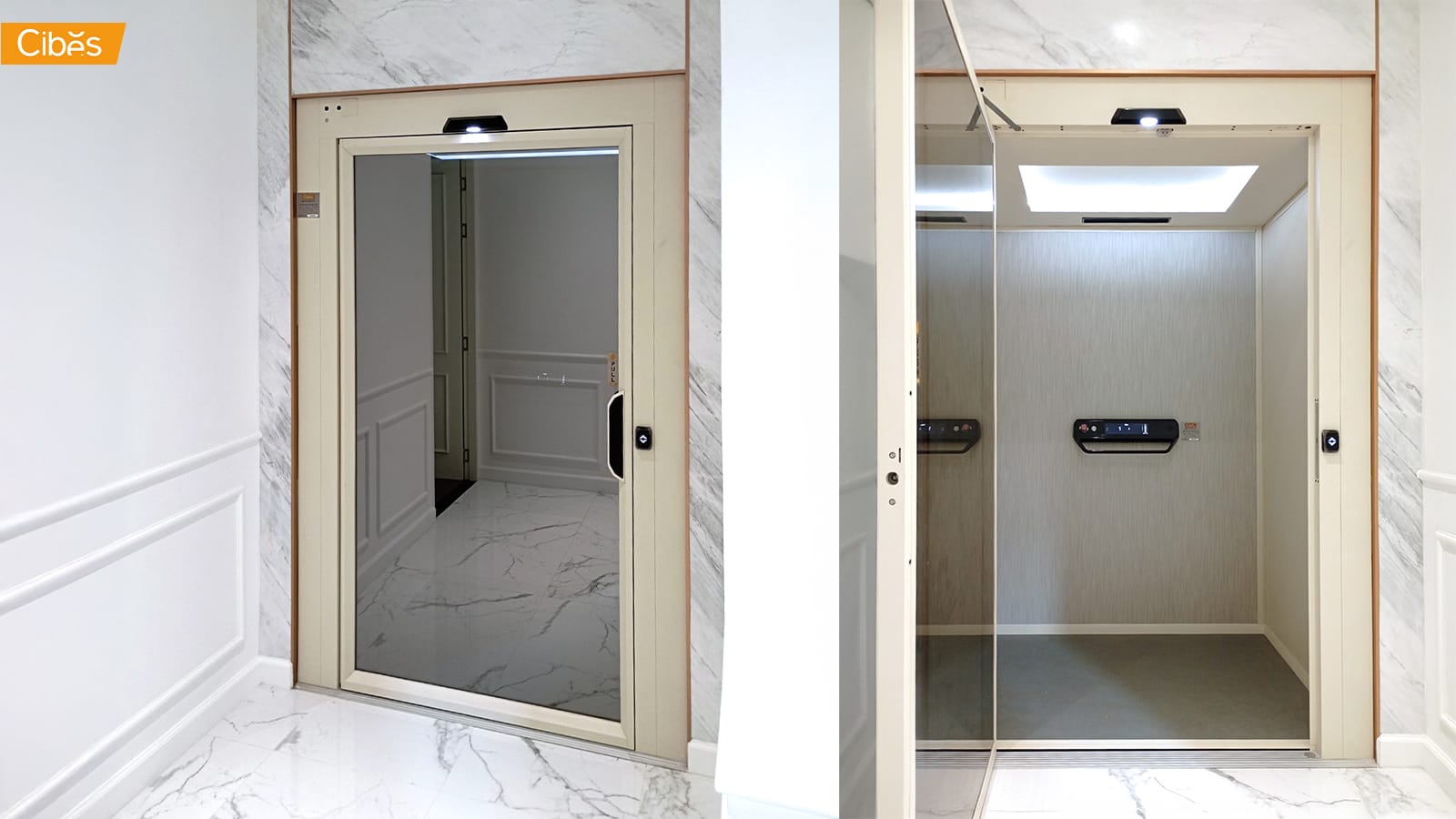 cibes lift V70 Aurora Cibes V70 Aurora | Luxury Home Elevator 2Floors with ORIENTAL OYSTER WHITE (Size 1110×1415)| ภาพตัวอย่างลิฟท์บ้าน