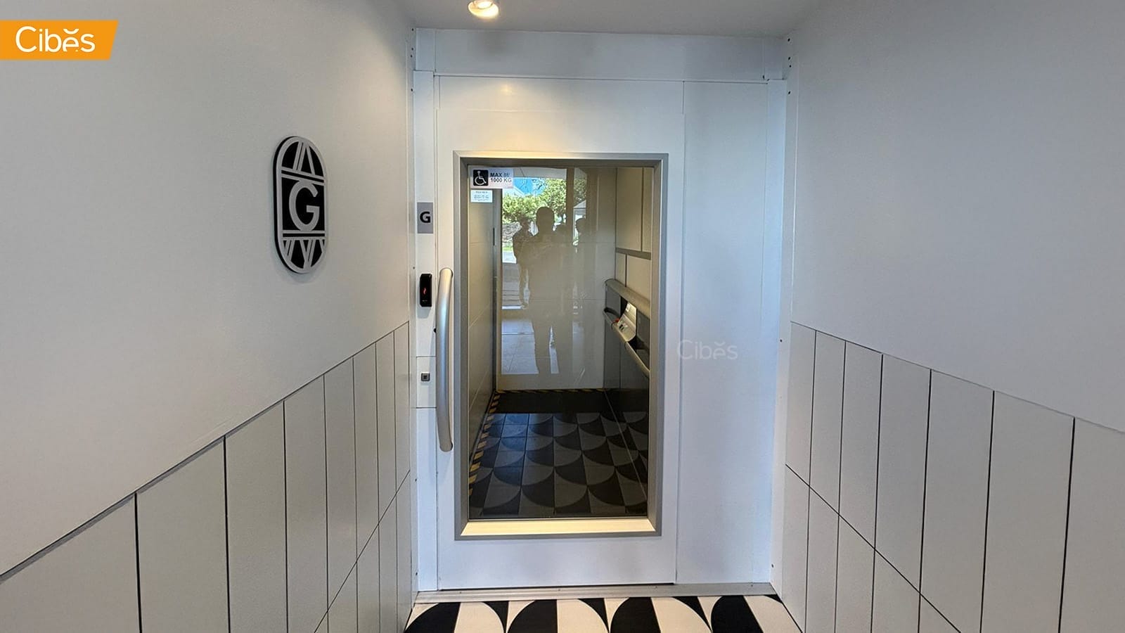 Cibes extra Auckland Cibes Extra | Goods Elevators 2 floors with RAL9016 (Size 1405×2480)| ภาพตัวอย่างลิฟท์บ้าน