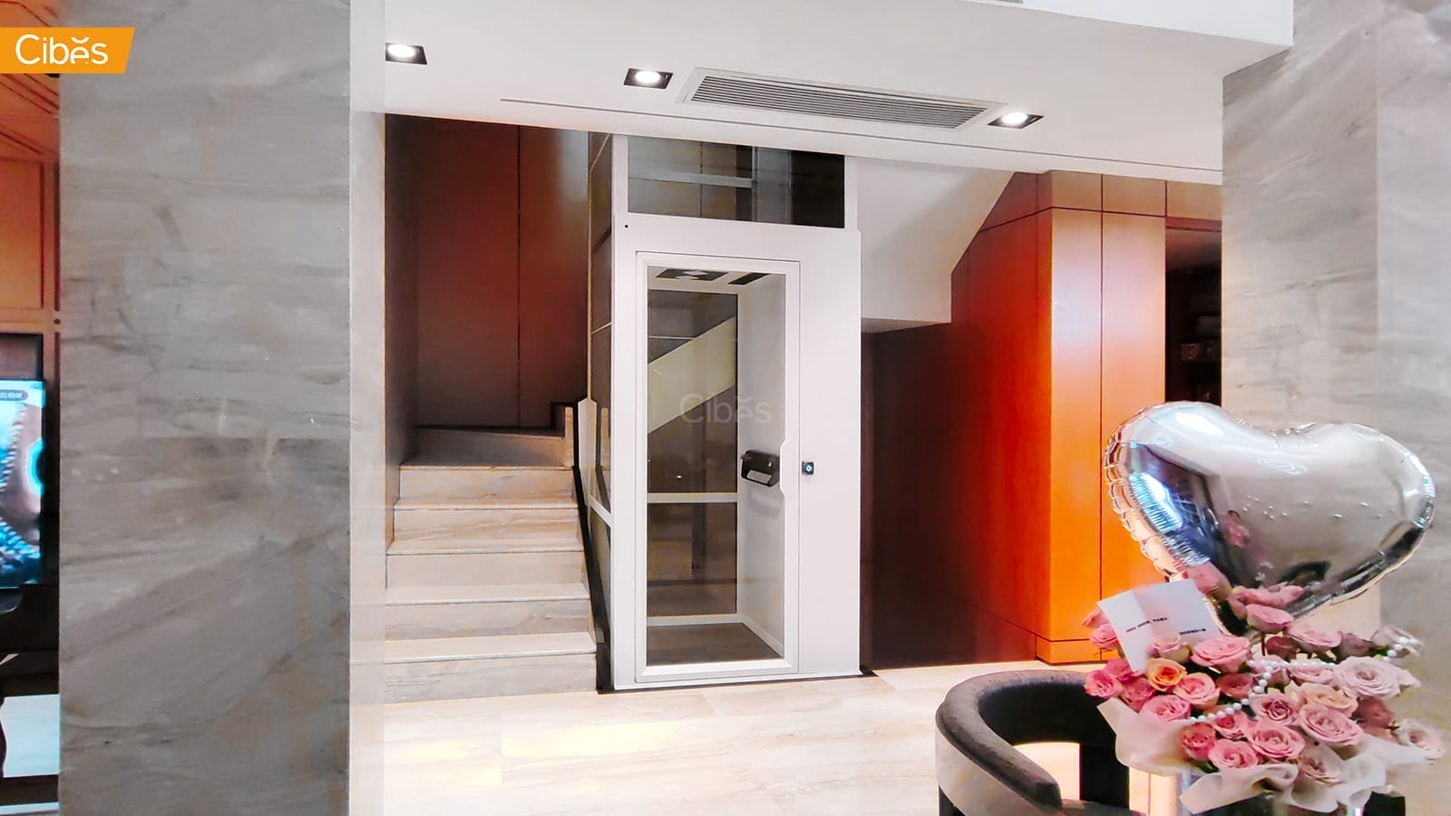 V90 ele Cibes Liftลิฟท์กลางบันได ลิฟท์ภายใน