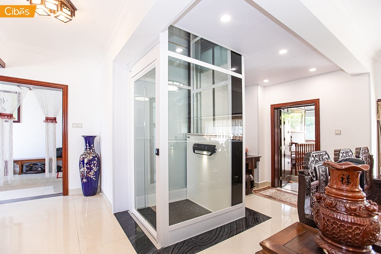 cibes V80 ele ลิฟท์บ้านสีขาว ลิฟท์บ้านกระจก 4 cibes V80 ele ลิฟท์บ้านสีขาว ลิฟท์บ้านกระจก 4