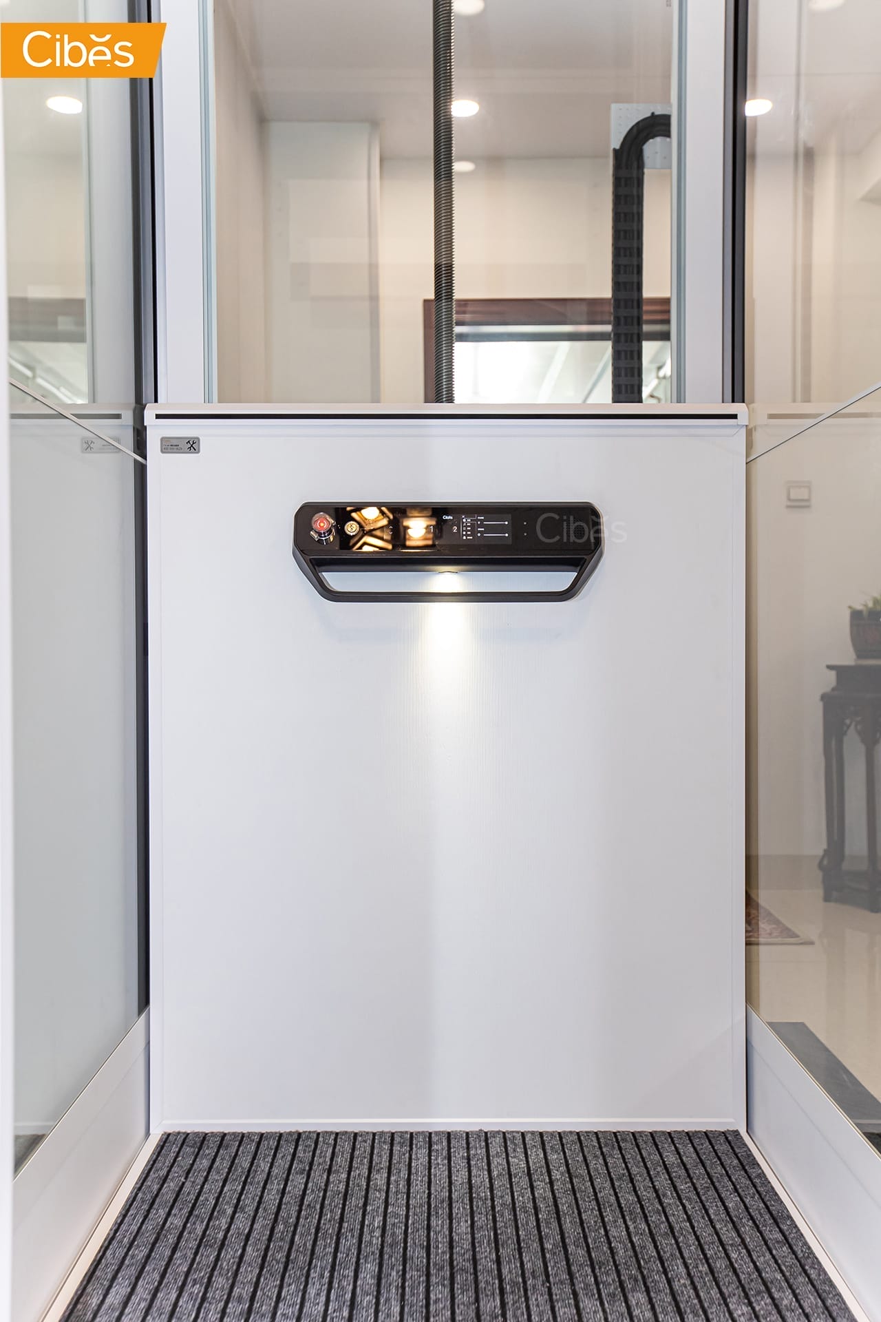 cibes V80 ele ลิฟท์บ้านสีขาว ลิฟท์บ้านกระจก 5 cibes V80 ele ลิฟท์บ้านสีขาว ลิฟท์บ้านกระจก 5