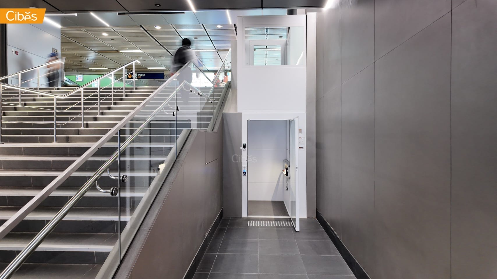 ลิฟท์ One Bangkok (MRT Linkage A) ลิฟท์ซีเบส 6 ลิฟท์ One Bangkok (MRT Linkage A) ลิฟท์ซีเบส 6