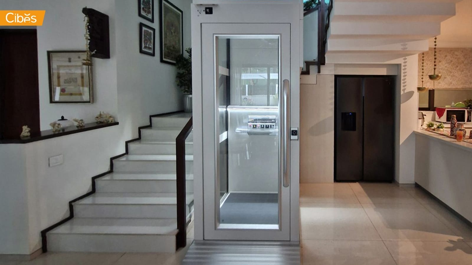 ลิฟท์บ้านขนาดเล็ก Cibes Uno ลิฟท์กระจก