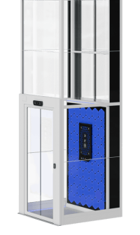 ลิฟท์ Kithara ลิฟท์แพลตฟอร์มสุดหรู ผนังสูงพร้อมไฟสวยงาม และกระจกรอบด้าน